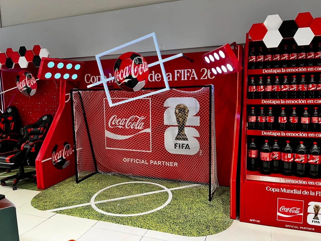 Arco de gol de la activación Copa Mundial FIFA de Coca-Cola